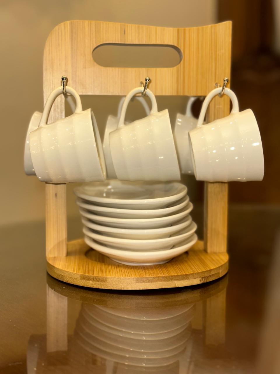 طقم فنجان قهوة ابيض موديل بيور