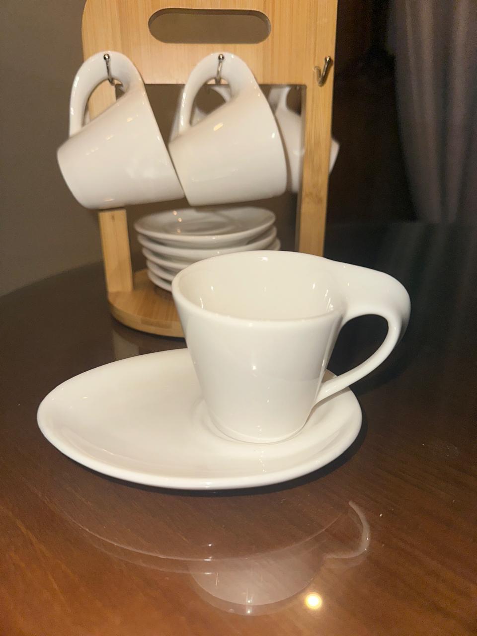 طقم فنجان قهوة ابيض موديل اليجانس