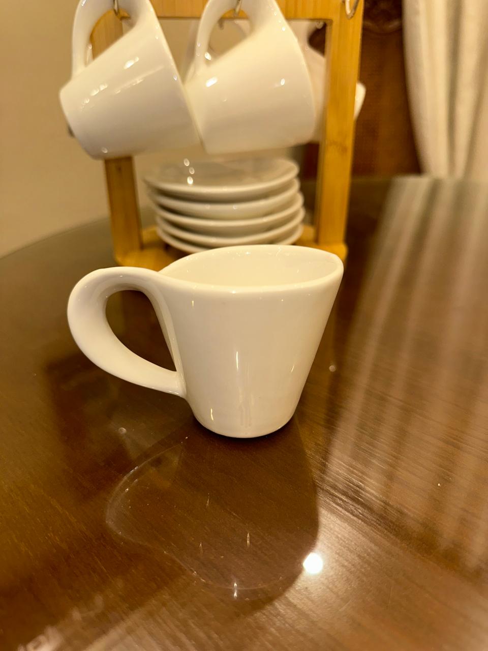 طقم فنجان قهوة ابيض موديل اليجانس