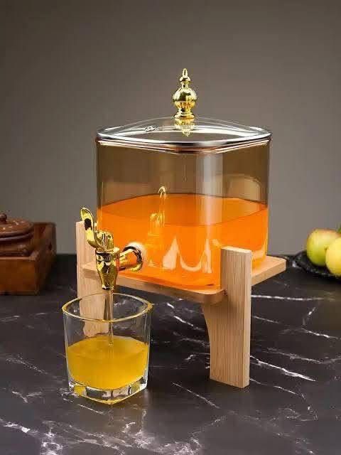 دسيبنسر عصير بحامل خشبي 2.5 لتر مربع