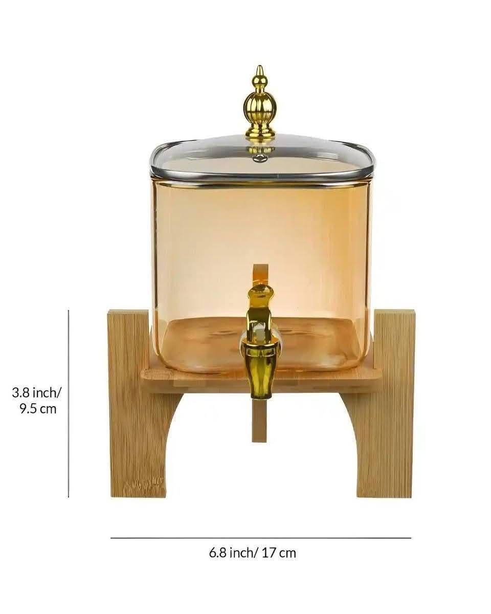 دسيبنسر عصير بحامل خشبي 2.5 لتر مربع
