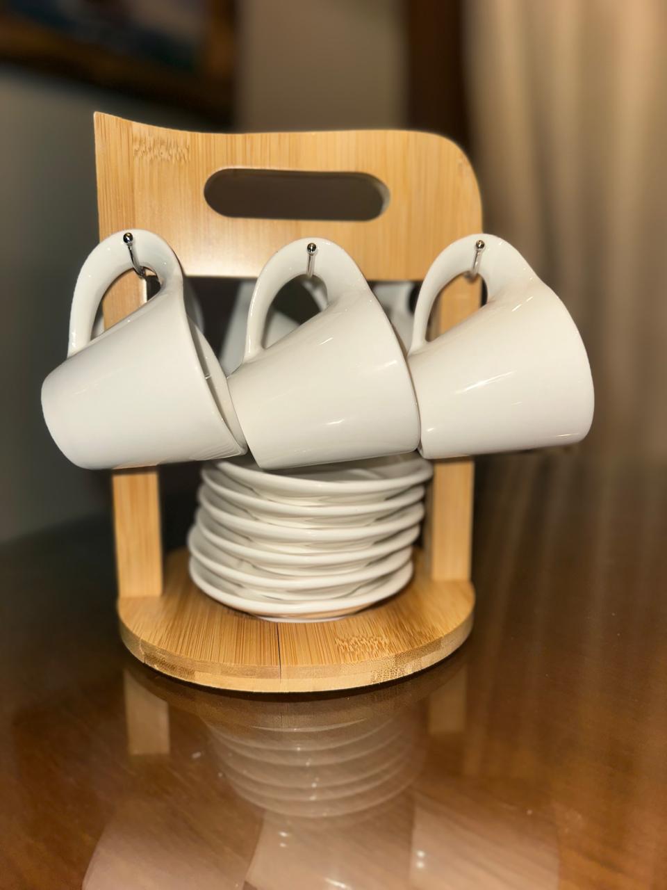 طقم فنجان قهوة ابيض موديل اليجانس